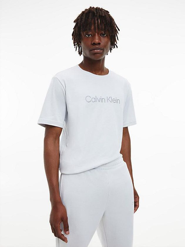 Calvin Klein USA Logo Gym Mens T-Shirt White 3708294-YD